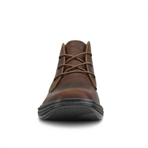 NEW DR. COMFORT SHOES men\'s ruk chukka boot in brown main image 4